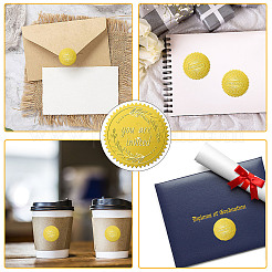 12 Sheets Self Adhesive Gold Foil Embossed Stickers&nbsp;DIY-WH0451-030