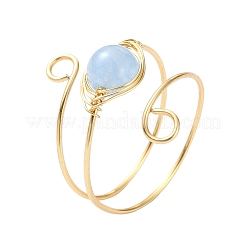 7Pcs 7 Styles Natural Lapis Lazuli & Rose Quartz & Green Aventurine & Carnelian(Dyed & Heated) & Tiger Eye & Dyed White Jade Horse Eye Finger Rings&nbsp;RJEW-JR00812