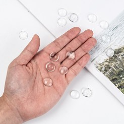 Transparent Glass Cabochons&nbsp;GGLA-R026-15mm