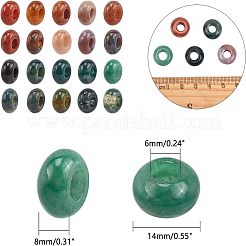 Natural Indian Agate European Beads&nbsp;G-NB0001-33B