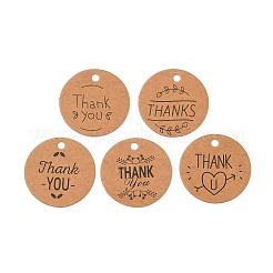 100Pcs Kraft Paper Thank You Printed Gift Tags&nbsp;CDIS-FS0001-24