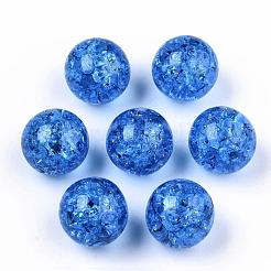 Transparent Crackle Acrylic Round Beads Strands&nbsp;CCG-R002-12mm-03