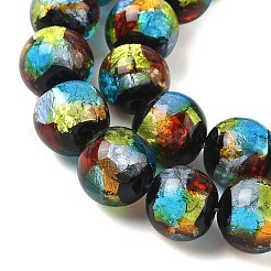 Handmade Foil Glass Beads&nbsp;LAMP-K039-37C
