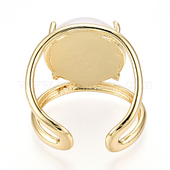 Brass Cuff Rings for Women&nbsp;KK-T074-01G