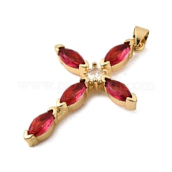 Brass Micro Pave Cubic Zirconia Pendants&nbsp;KK-I360-022G