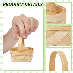 30Pcs Bamboo Weaving Basket Mini Model&nbsp;AJEW-AR0005-18