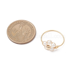 Shell Pearl Finger Rings for Women&nbsp;RJEW-JR00923-02