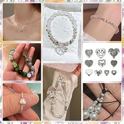 180Pcs 10 Styles Tibetan Style Alloy Beads&nbsp;FIND-PH0059-52