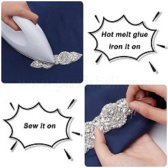 Glass Hotfix Rhinestone Applique&nbsp;DIY-WH0321-51