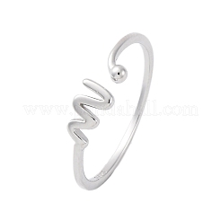 925 Sterling Silver Cuff Rings for Women&nbsp;RJEW-U046-05P