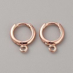 Brass Hoop Earring Findings&nbsp;FIND-WH0110-802B-RG