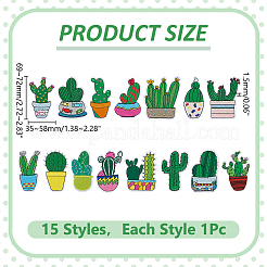 15Pcs Computerized Embroidery Cloth Iron on/Sew on Patches&nbsp;DIY-WR0005-15