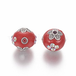 Handmade Indonesia Rhinestone Beads&nbsp;IPDL-E012-23C