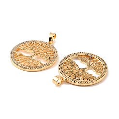Brass & Clear Cubic Zirconia Pendants&nbsp;KK-G558-15G