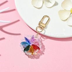 Flower Glass Pendant Decorations&nbsp;HJEW-TA00196