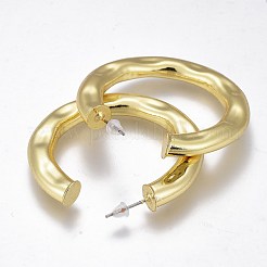 Textured Brass Stud Earrings&nbsp;EJEW-I250-02A