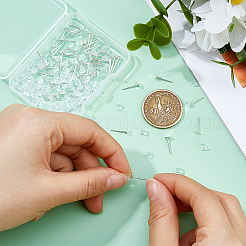 60Pcs 925 Sterling Silver Round Flat Pad Stud Earring Findings&nbsp;STER-DC0001-65