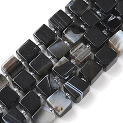 Natural Banded Agate(Dyed & Heated) Beads Strands&nbsp;G-D338-A09-01