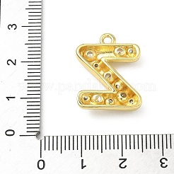Brass Micro Pave Clear Cubic Zirconia Pendants&nbsp;KK-I476-02G-Z