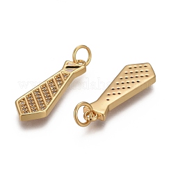 Brass Micro Pave Clear Cubic Zirconia Pendants&nbsp;KK-F821-31G