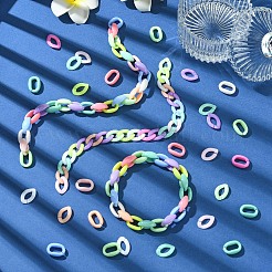 200Pcs 2 Styles Opaque Acrylic Linking Rings&nbsp;OACR-YW0002-05