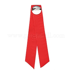 Christmas Polyester Ribbon Safety Pin Brooch&nbsp;JEWB-H012-01A