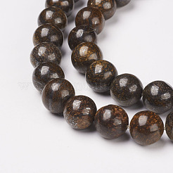 Natural Bronzite Beads Strands&nbsp;X-G-D169-01-8mm