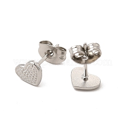 Non-Tarnish 304 Stainless Steel Heart Stud Earrings for Women&nbsp;EJEW-I281-13P