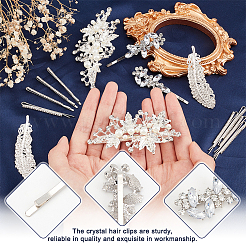 14Pcs 4 Style Wedding Bridal Alloy Rhinestone Hair Bobby Pins&nbsp;DIY-GA0003-90