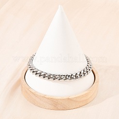 304 Stainless Steel Cuban Link Chain Bracelets&nbsp;BJEW-G766-01P-02