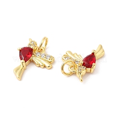 Real 16K Gold Plated Brass Micro Pave Cubic Zirconia Pendants&nbsp;ZIRC-L103-060G