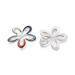 Alloy and Dyed Natural Paua Shell Pendants&nbsp;PALLOY-T093-05M