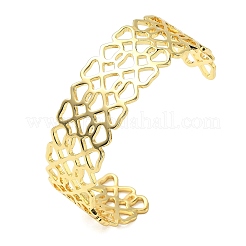 Hollow Brass Cuff Bangles for Women&nbsp;BJEW-F513-01G