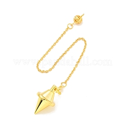 Brass Cable Chain Pointed Dowsing Pendulums&nbsp;HJEW-D004-04G