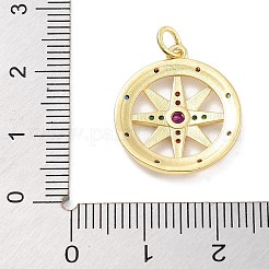 Rack Plating Brass Micro Pave Cubic Zirconia Pendants&nbsp;KK-Z071-62C-01G