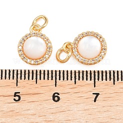 Brass Micro Pave Cubic Zirconia Pendants&nbsp;KK-H538-10G
