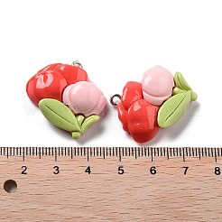 Spring Theme Opaque Resin Pendants&nbsp;LS-RESI-R444-04G