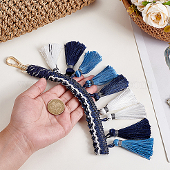 Polyester Tassel Display Decorations with Alloy Clasps&nbsp;PURS-WH0001-82