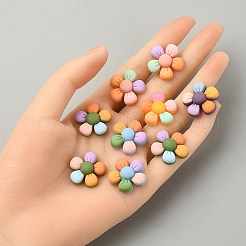 20Pcs 5 Colors Opaque Resin Cabochons&nbsp;OHAR-YW0001-02