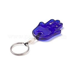 Handmade Lampwork Blue Evil Eye Keychain Key Ring&nbsp;KEYC-JKC00385