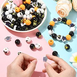 Graduation Season Theme DIY Round Natural Wood Beads & Jute Cord Pendant Making Kits&nbsp;DIY-CJ0002-71