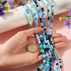 6 Strands 3 Styles Glass Beads Strands&nbsp;EGLA-TA0013-71A