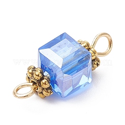 Glass Connector Charms&nbsp;PALLOY-JF02364-01