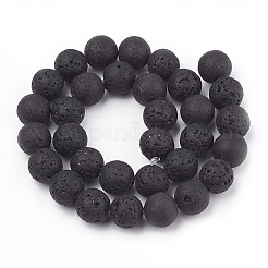 Natural Lava Rock Beads Strands&nbsp;G-S277-12mm-01