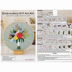 DIY Bouquet Pattern Embroidery Kit&nbsp;LS-DIY-O021-14A