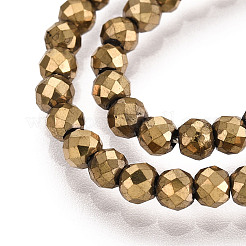 Electroplate Glass Beads Strands&nbsp;X-GLAA-H021-01B-FP07
