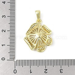 Brass Micro Pave Clear Cubic Zirconia European Dangle Charms Bails&nbsp;KK-K297-56G