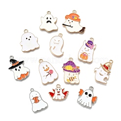 24Pcs 12 Styles Halloween Theme Alloy Enamel Pendants&nbsp;ENAM-FP0003-01