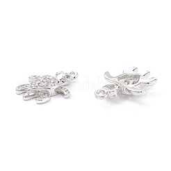 Rack Plating Brass Micro Pave Cubic Zirconia Pendants&nbsp;ZIRC-C026-07P