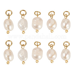 10Pcs Natural Cultured Freshwater Pearl Pendants&nbsp;PALLOY-TAC0218